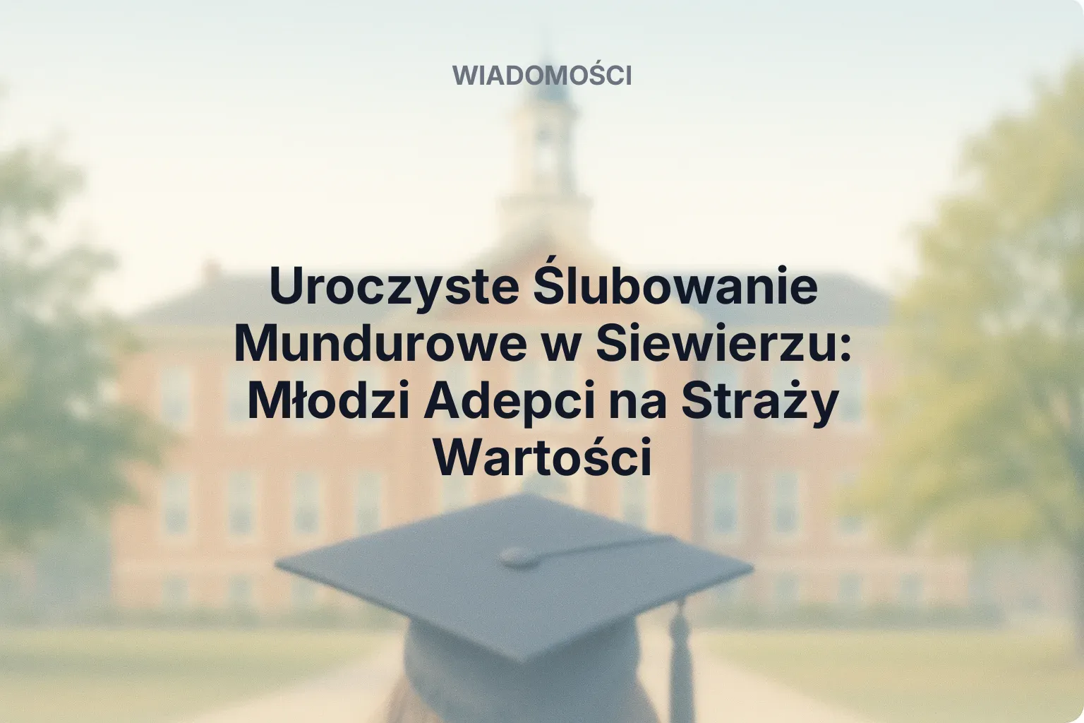 Miniatura: Uroczyste Ślubowanie Mundurowe w Siewierzu: Młodzi Adepci na Straży Wartości