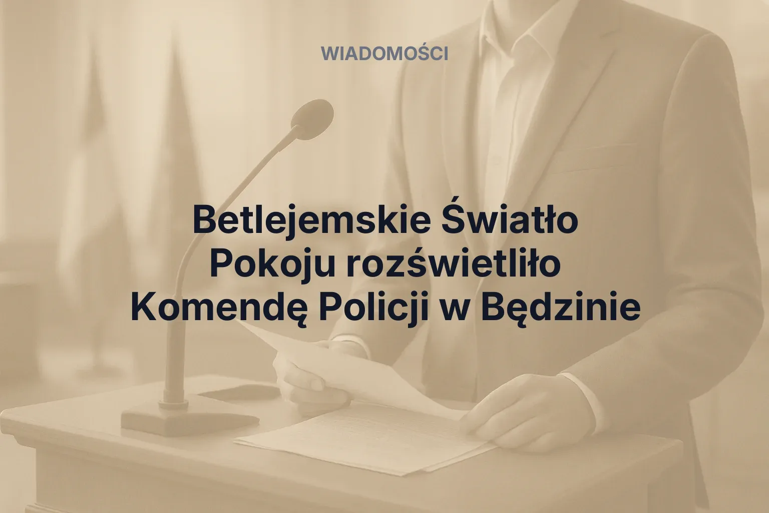 Artykuł: Betlejemskie Światło Pokoju rozświetliło Komendę Policji w Będzinie