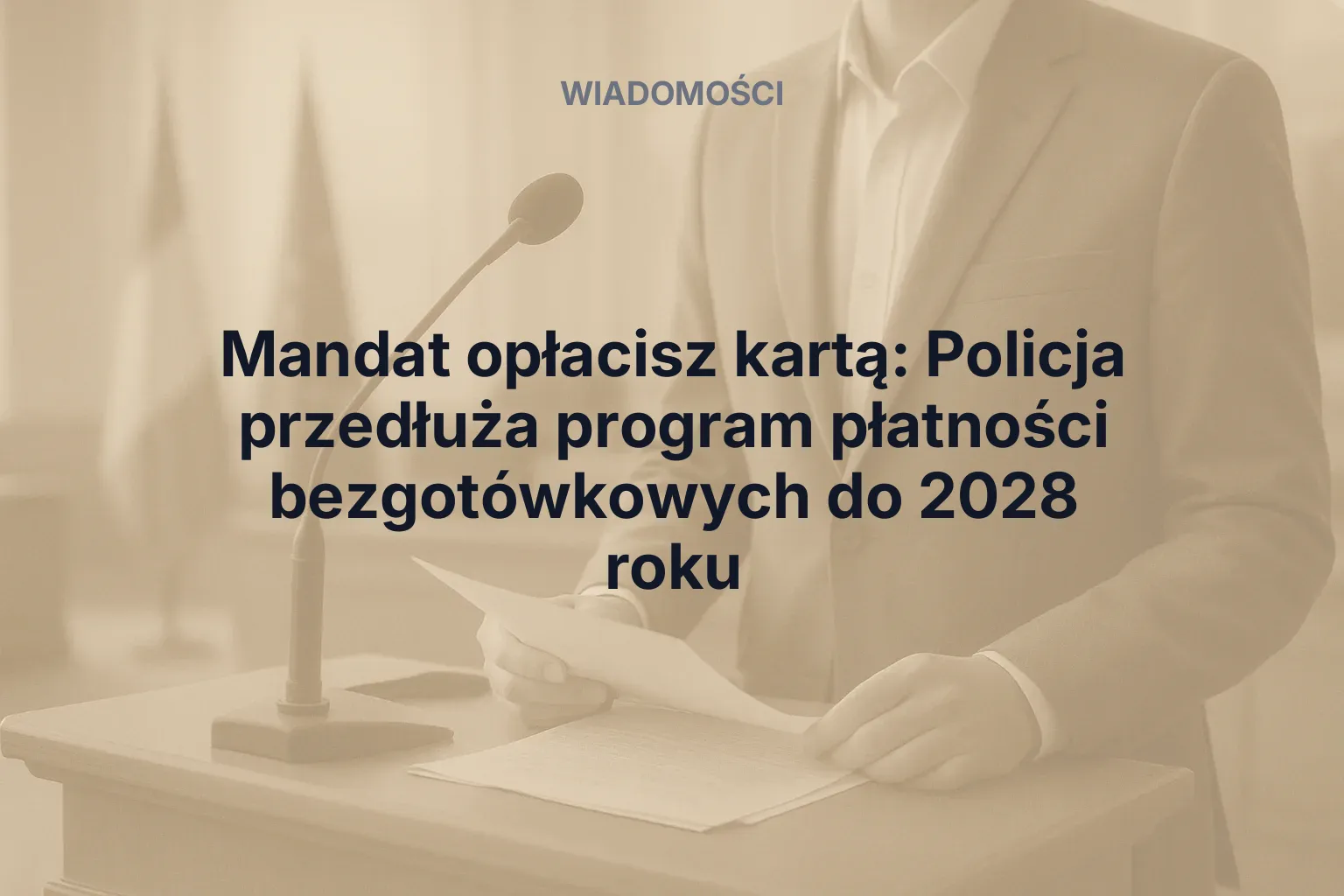 Mandat opłacisz kartą: Policja przedłuża program płatności bezgotówkowych do 2028 roku