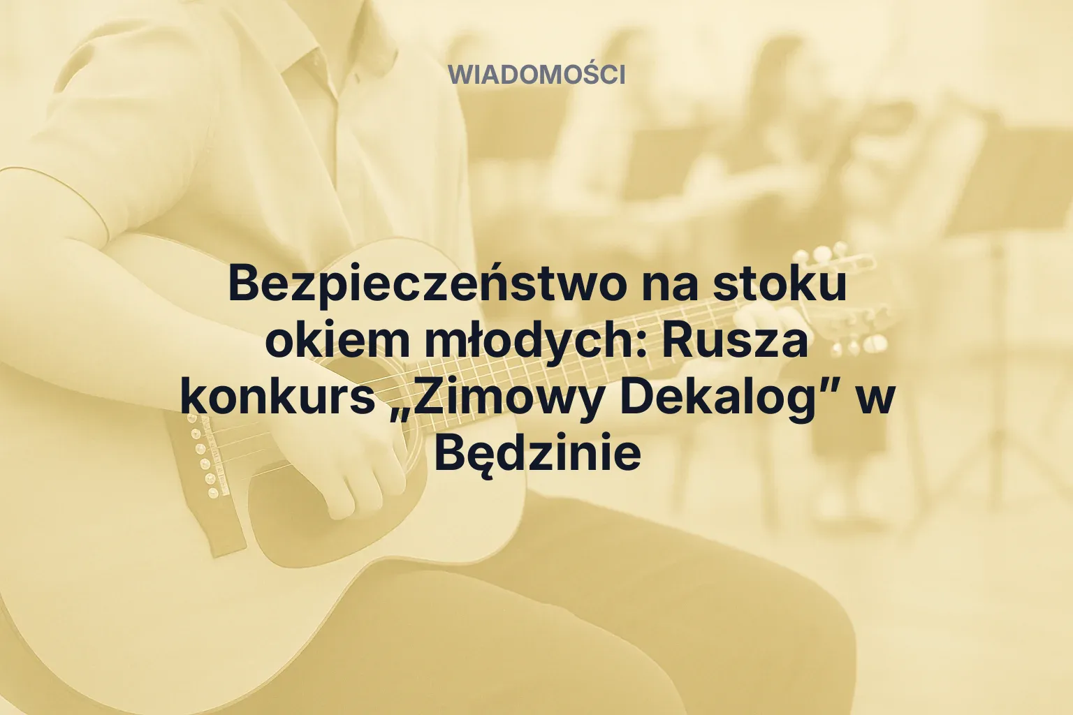 Bezpieczeństwo na stoku okiem młodych: Rusza konkurs „Zimowy Dekalog” w Będzinie