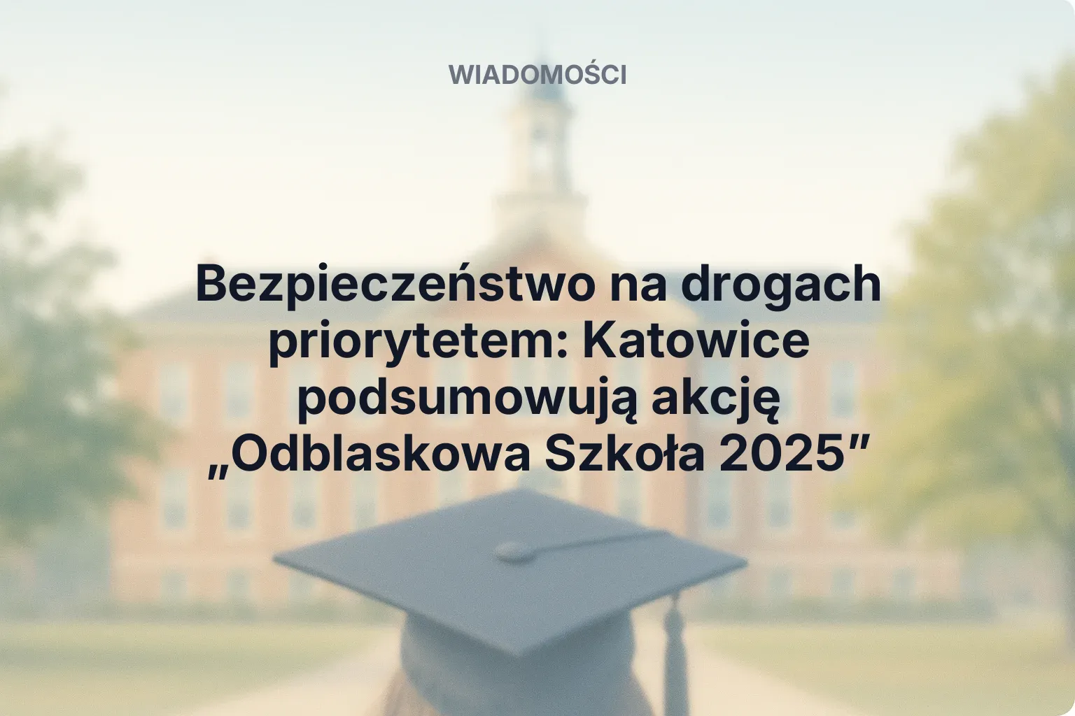 Bezpieczeństwo na drogach priorytetem: Katowice podsumowują akcję „Odblaskowa Szkoła 2025”